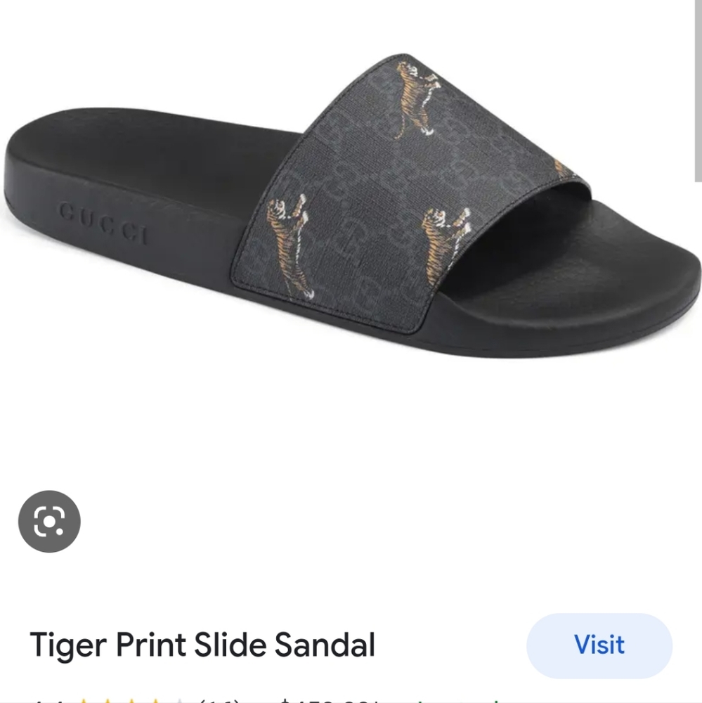 Gucci Tiger Print Slide Sandal Size 9